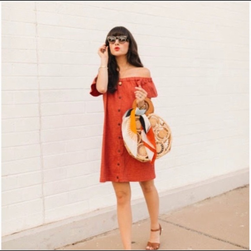 Madewell Texture & Thread Off-the-shoulder dress